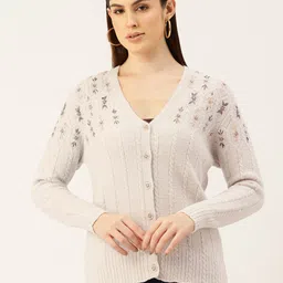 APSLEY Cable Knit Cardigan with Embellished Detail-picture-41