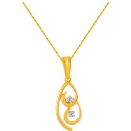 P.C. Chandra Jewellers 14 kt Gold & Diamond Pendant without Chain-picture-18