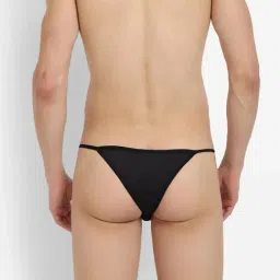 La Intimo Black Polyester Relaxed Fit Solid Bikini image 2