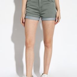 SHOWOFF Women Solid Slim Fit Denim Shorts-picture-38