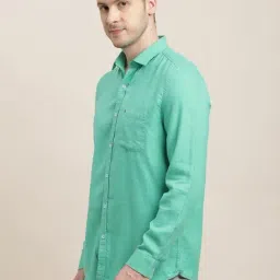 Turtle Turquoise Cotton Slim Fit Shirt image 3