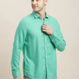 Turtle Turquoise Cotton Slim Fit Shirt image 4