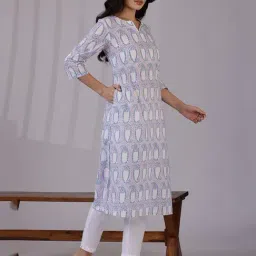 W Multi Pure Cotton Floral Kurtas image 4