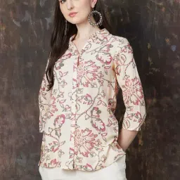 Melange By Lifestyle Off White Regular Fit Printed Tunic-picture-30