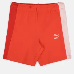 Puma Boys fruitmates Orange Color Block Pattern Cotton Shorts image 1