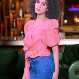 StyleCast X SERA Puff Sleeve Wrap Top image 3