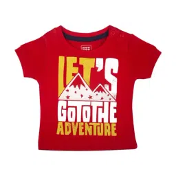 Mee Mee Kids Red Graphic Print T-Shirt-image-75