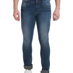Parx Blue Skinny Fit Lightly Washed Jeans-image-33