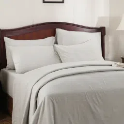 Maspar Cotsmere Emmie Grey 300 TC Cotton King Duvet Cover with 2 Pillow Covers-image-44