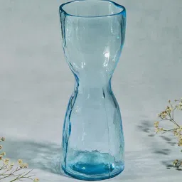 Fabindia Pardarshee Blue Glass Tumblers (230ml)-image-0