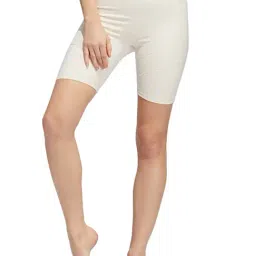Adidas White YOGA POCKET S T Cycling Shors-image-0