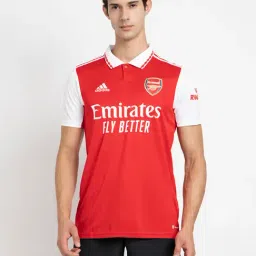 adidas Red Printed Polo T-Shirt-image-76