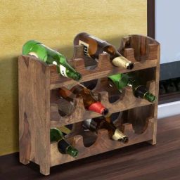 Ikiriya Kassel Solid Brown Wood Wine Rack-picture-14