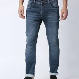 Dragon Hill Denim Blue Slim Fit Lightly Washed Jeans-picture-33