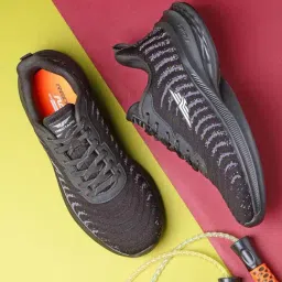 Red Tape Men's Black & Grey Running Shoes-image-1