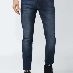 Peter England Jeans Navy Blue Slim Fit Jeans-image-89