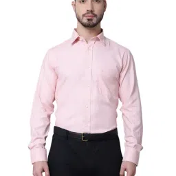 Cantabil Pink Regular Fit Shirt-image-31