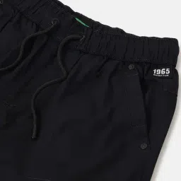 United Colors of Benetton Girls Black Cotton Solid Joggers image 3