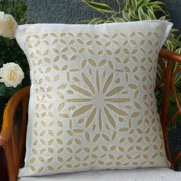 Weaves of Tradition Cream-Coloured Square Cushion Covers-image-94
