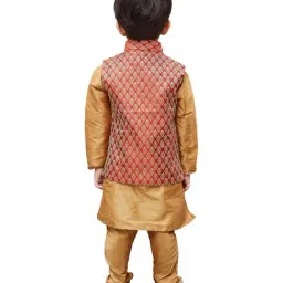 VASTRAMAY Kids Rose Gold Kurta Set image 2