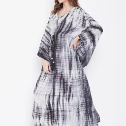 The Kaftan Company Pebble Black Shibori Tie-Dye Kaftan image 3