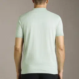 Louis Philippe Green Cotton Regular Fit Printed Polo T-Shirt image 2