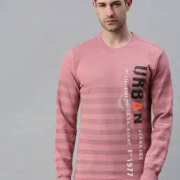 SHOWOFF Pink Cotton Slim Fit Printed Sweatshirt-image-20