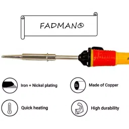 Fadman 10 in 1 Soldering Iron Kit Copper, Iron & Nickle Corded with Solder Wire, Cutter image 4