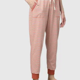 Chemistry Peach Striped Joggers image 1