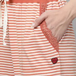 Chemistry Peach Striped Joggers image 5