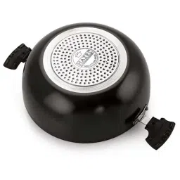 HAZEL Black Hard Anodized Induction Bottom Aluminium 22 cm Kadai (2.6 L) - Set of 1 image 3