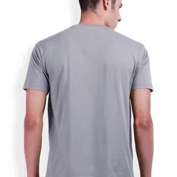 inner element Men Bio Finish Solid Round Neck Cotton T-shirt image 4