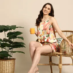 Mast & Harbour Women Printed Night suit-picture-17