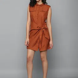 Allen Solly Rust A-Line Dress image 4