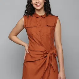 Allen Solly Rust A-Line Dress image 1