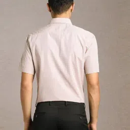 Louis Philippe Pink Cotton Regular Fit Shirt image 2