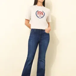 U.S. Polo Assn. Navy Cotton Bootcut Fit Jeans image 5