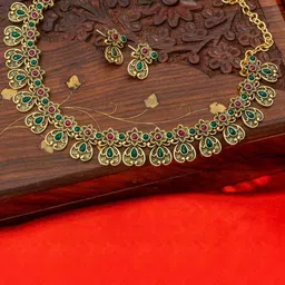 Anouk Gold-Plated Stones Studded Jewellery Set-picture-39