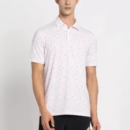Adidas White Regular Fit Printed Sports Polo-image-24
