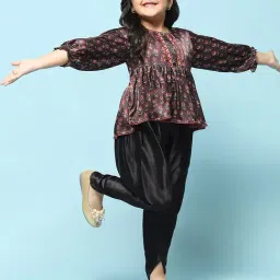 Biba Girls Black Printed Kurta-picture-44