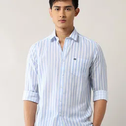 Arrow Sport Slim Fit Vertical Striped Casual Shirt-image-12