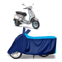 Auto Pearl Two Wheeler Cover for Vespa Elettrica - Cyan, Blue-picture-10