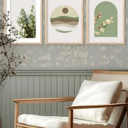 Kotart Brown & Green 3 Pieces Abstract Wooden Wall Arts image 4