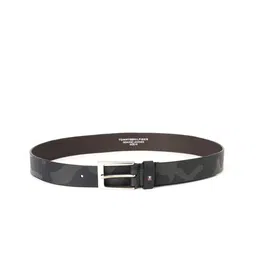 Tommy Hilfiger Men Olive Green Camouflage Printed Leather Belt-image-17