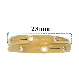 BHIMA 22K BIS Hallmark 916 Purity Yellow Gold Mini Stone Ring for Men image 4