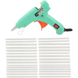Fadman 20 W Standard Temperature Hot Melt Mini Glue Gun with 30 Stick Turquoise 7 mm Stick Dia., 0065-TURQUOISEMINI20WT-30ST-picture-19
