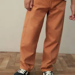 H&M Boys Orange Regular Trousers-picture-12