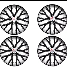 Auto Pearl B-S44 R14 35.56 cm (14 Inch) Press Type Wheel Hubcap with Retention Ring Glossy Black Silver Wheel Cover for Maruti Swift (Set of 4)-picture-24
