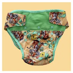 Elly Belly Reusable cloth diaper Velcro Closure Free Size (03 Months to 3 Years) - Tiger Printed-picture-14