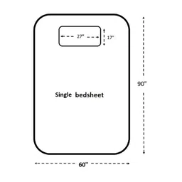 RRC Super Soft Brushed Microfiber Cotton 2 Single Bed sheet With 2 Pillow Cover White image 2